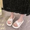 With Skirt Slippers Women's Summer Wear 2025 New French Camellia Beautiful Toe Sandals New Chinese Shoes