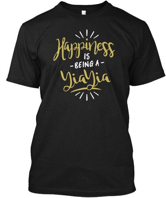 

Happy Yia Happiness Is Being A Yiayia T-Shirt Made in the USA Size S to 5XL 3XL