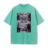 Anime Jujutsu Kaisen Gojo Satoru Itadori Yuji Fushiguro Megumi Print Washed T-shirt Men Women Washed Cotton Tshirts Harajuku Tee