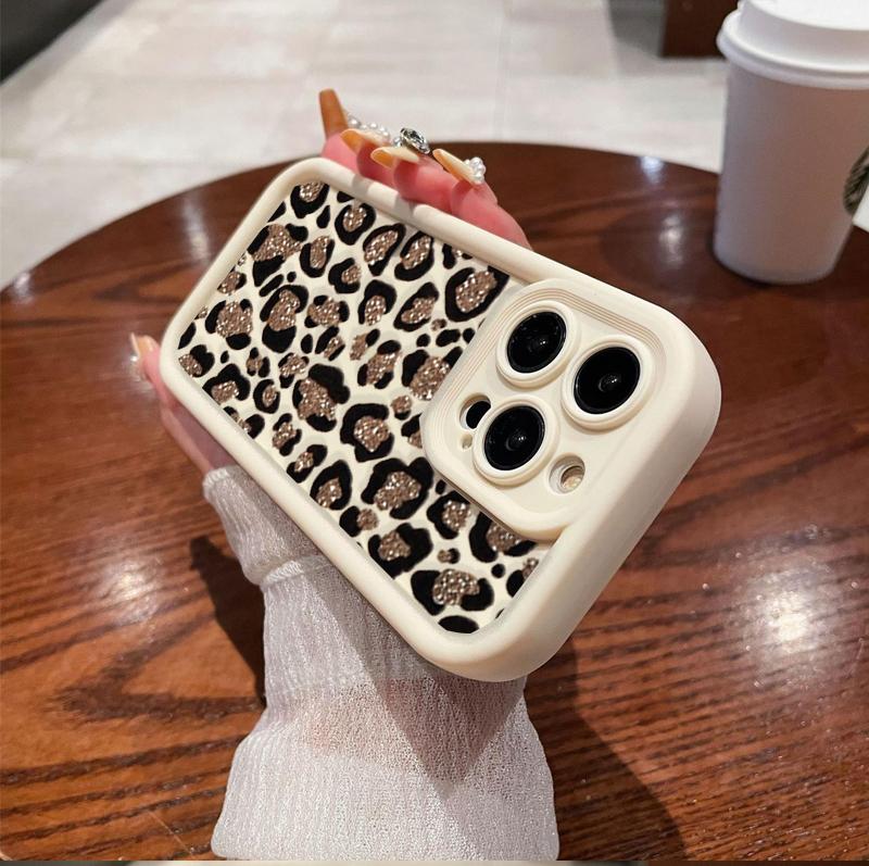 Case For RENO 15 13 14 PRO 15F 13F 11F 12F OPPO A3 A5 A6 PRO A3X A5X A6X Soft Y2K Leopard Print Shockproof Bumper Cover