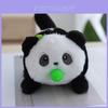 Adorable Porte-clés Panda Peluche Soufflant des Bulles Mignon Animal Charme de Sac