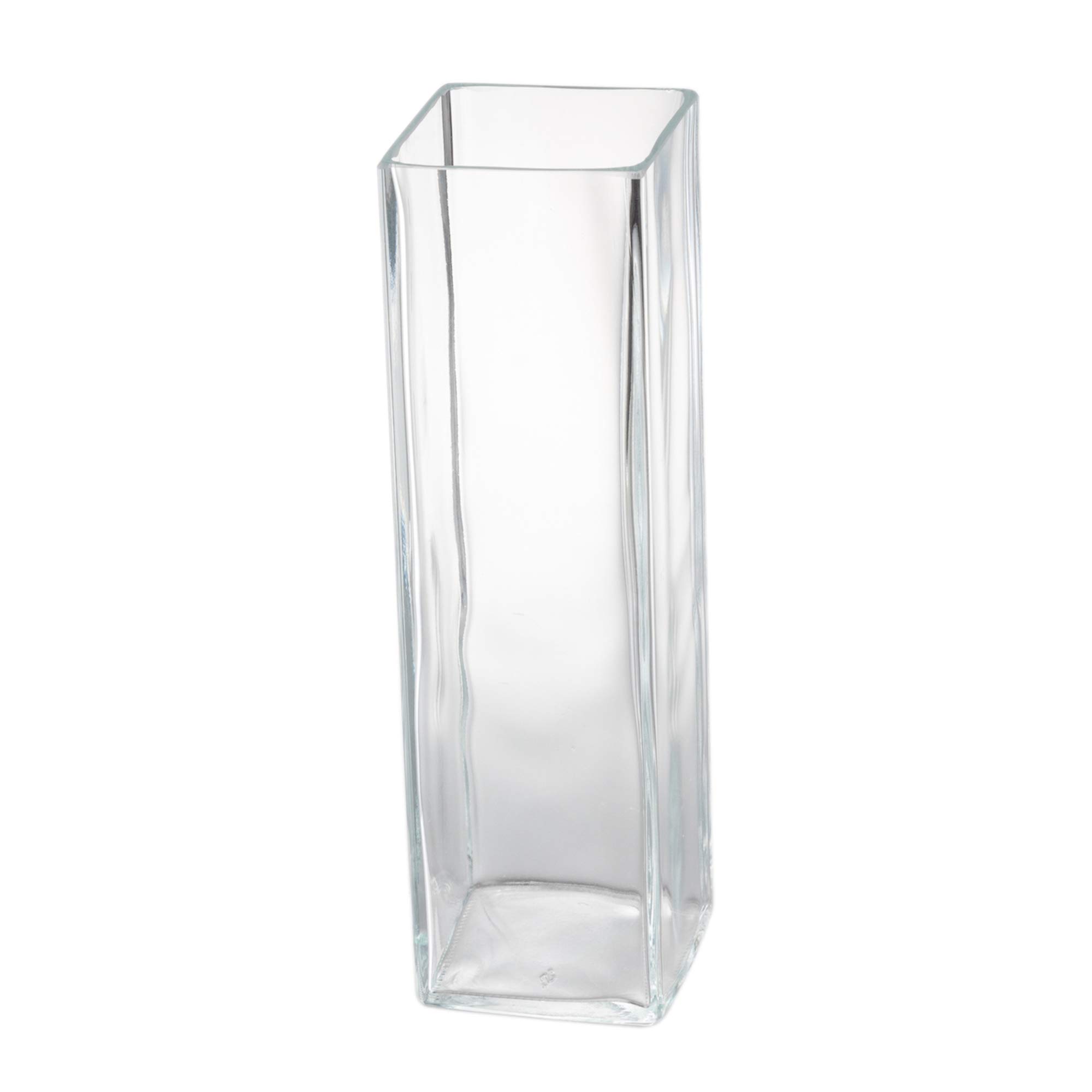 

Otsuka Glass Flower Market Pro Square Flower Vase, Handmade, 22cm H x 5cm D x 5cm W, Clear, Made in Japan, 3851C-OT