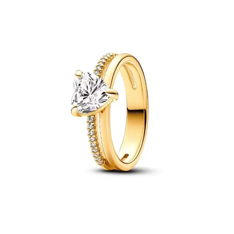 Exquisite 925 Sterling Silver Charming Rose Gold Series Daisy Ring Ladies' Classic Holiday Party Jewelry