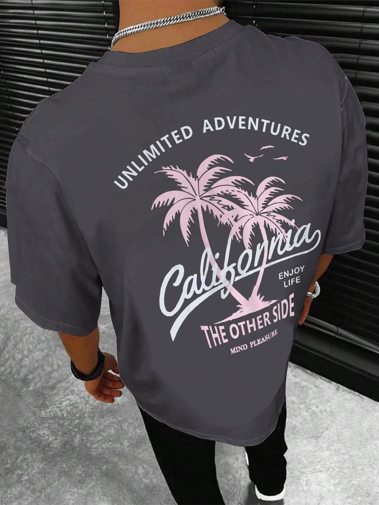 Unlimited Adventures California The Other Side Male T-Shirt Fashion T Shirt Breathable Oversize T-Shirts Summer Cotton Clothes