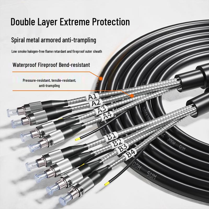 Outdoor Field Armored Single-Mode FC-FC Fiber Optic Cable