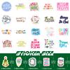 50 Small Size 4cm English Phrase Graffiti Stickers Helmet Mobile Phone Motorcycle Computer Decoration Stickers