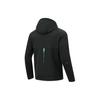 Li Ning Fitness Series Solid Color Outdoor Casual Sports Zipper Hooded Fleece Long Sleeve Jacket Men jackets Black AWDU069-1