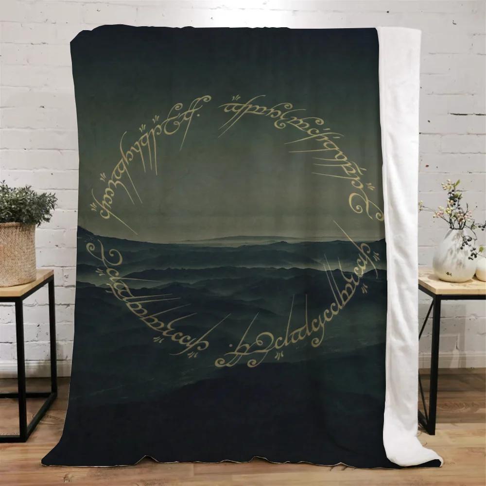 

The Lord of the Rings Fleece Throw Blanket for Sofa Decoration Bed Blankets King Size Home Interior Knitted Plaid Luxury Bedding 75x90cm