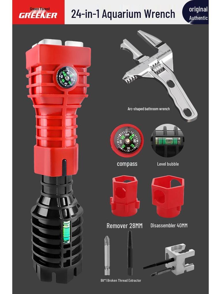 Universal 8-in-1 Sink Wrench: Multifunctional Tool for Water Pipe and Faucet Installation