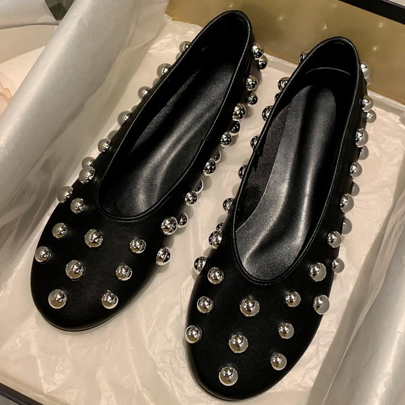 Women Flats Loafers Shoes Leather Shallow Casual Shoes 2025 Spring Fashion Dress Sandals Trend Walking Cozy Brand Mujer Zapatos