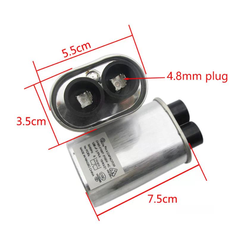 For Microwave Oven Capacitor Parts 0.85uF / 0.9uF / 0.95uF / 1.0uF / 1.05uF / 1.08uF Microwave Oven High Voltage Capacitor
