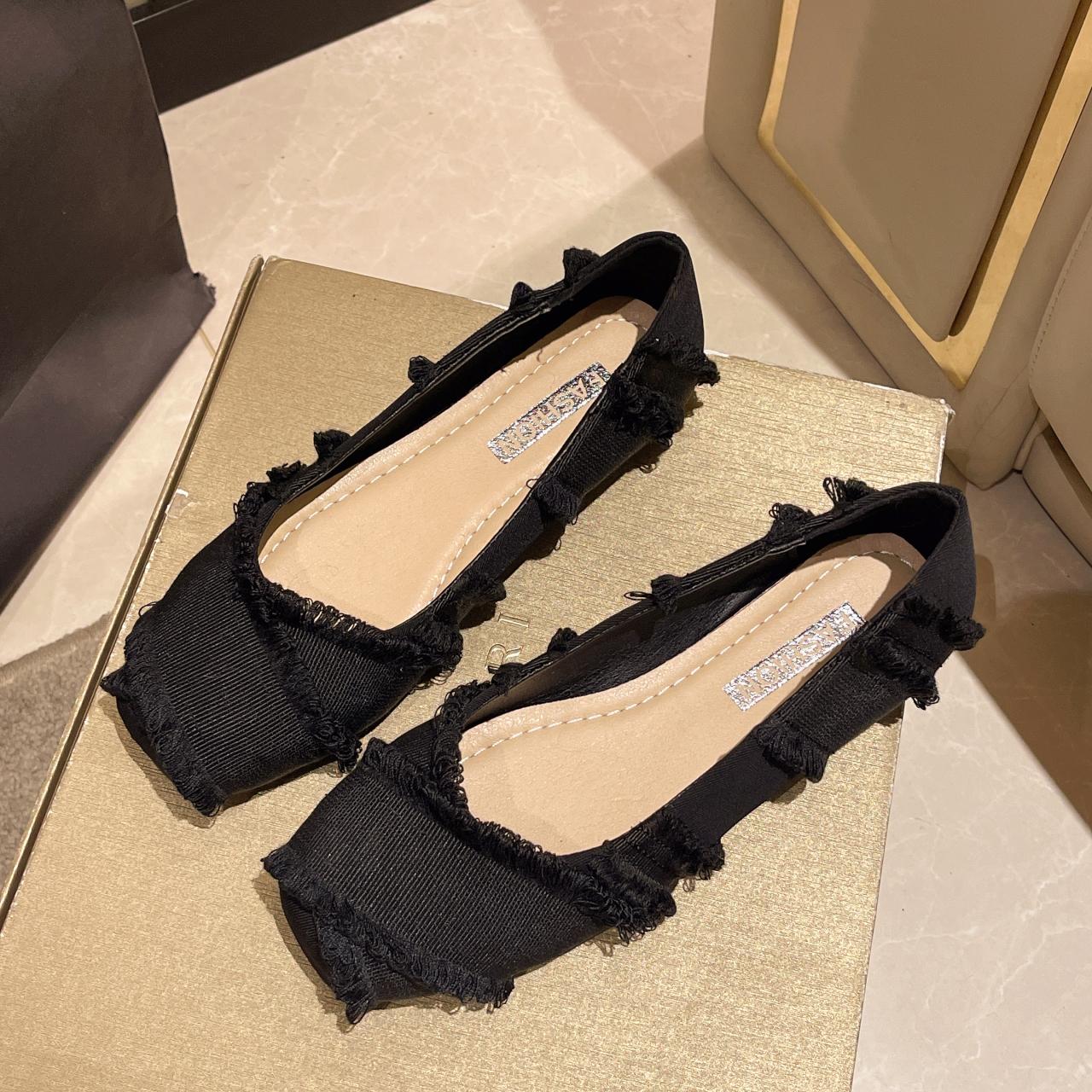 

Женская балетная обувь для танцев на плоской подошве с квадратным носком, дизайнерская обувь, элегантная осенняя новинка 2024 года, платье для прогулок, модная вечеринка, Zapatos Mujer 39