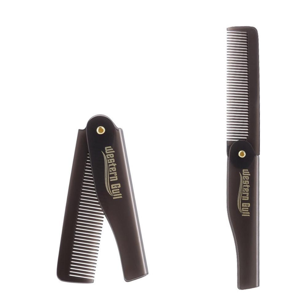 Foldable Folding Pocket Comb Translucent Oil Head Comb Portable Styling Comb S