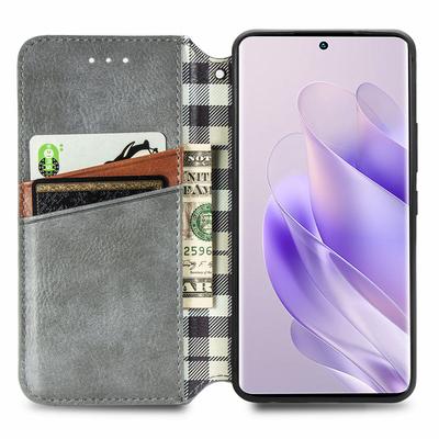 For Infinix Zero 30 4G PU Leather Case Rhombus Imprint Wallet Stand Phone Cover