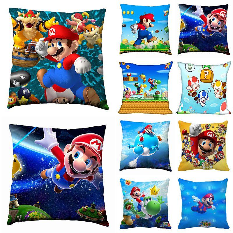 Mario Super Game Zippered Pillow Case 177 Inch Cushion Cover Decoration Home