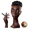 Black Woman Head Incense Burner Handmade Incense Holder Decorative Airflow Incense Burner Statue Art Decor For Aromatherapy