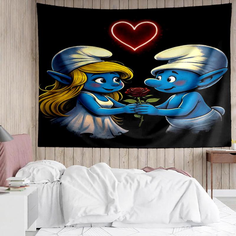 1PC The Blue Cheese Adventure Tapestry Accessories Playroom Tapestry, for Bedroom,Livingroom, dormitory Room Wall Decor Fan Birthday Gifts