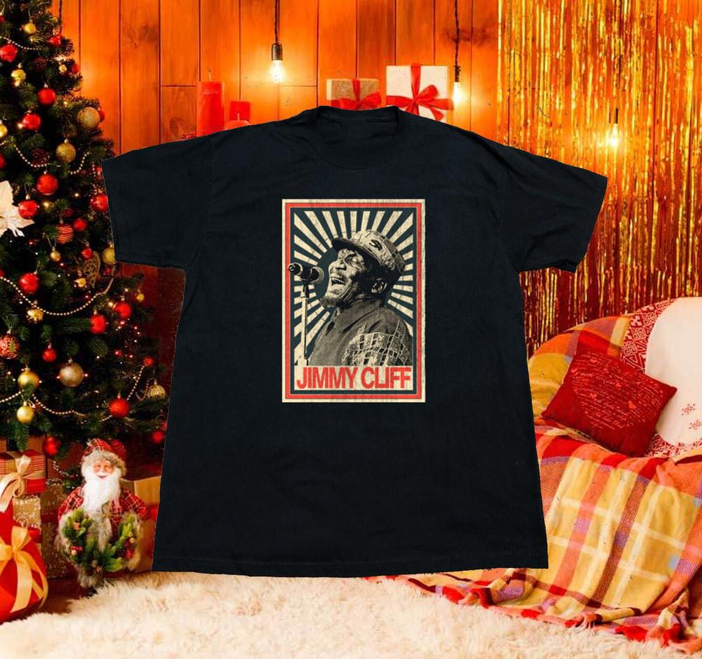 

Merry Jimmy Cliff Christmas Black Cotton Shirt Full size S-5XL TU94 Unisex T-Shirt L