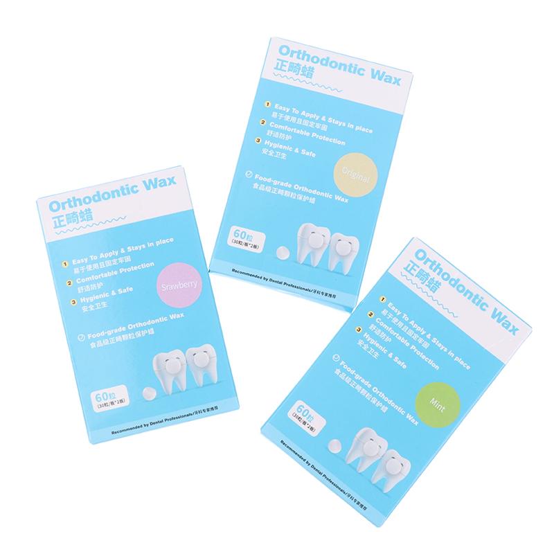 60Pcs Dental Orthodontic Wax Protective Brace Wax Orthodontic Anti-Grinding Food Grade Individually Packaged Superior Hygiene