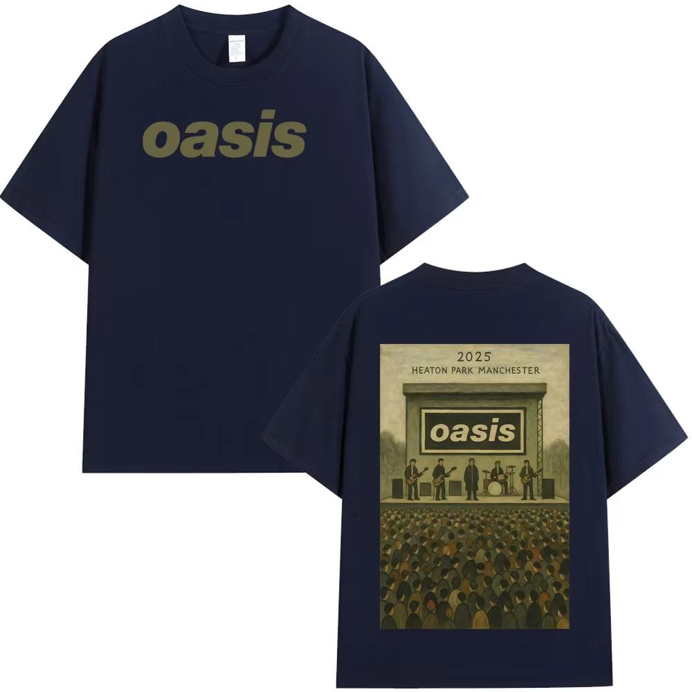 

Oasis At Heaton Park Vintage Graphic Tshirt Mens Woman Casual Cotton Tshirts Hip Hop Short Sleeve High Quality T Shirts 4XL