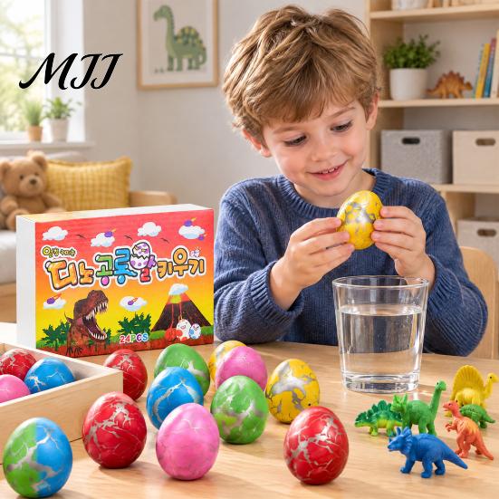 Fun Exploration Gifts for Kids Dinosaur Advent Calendar with 24 Water Hatching Eggs, Color Crack Grow Christmas Countdown Dino Educational Toy