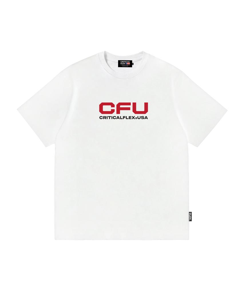 Keulitikeolpeullegseu Cfu Square Logo Short Sleeve T-Shirt White/Red
