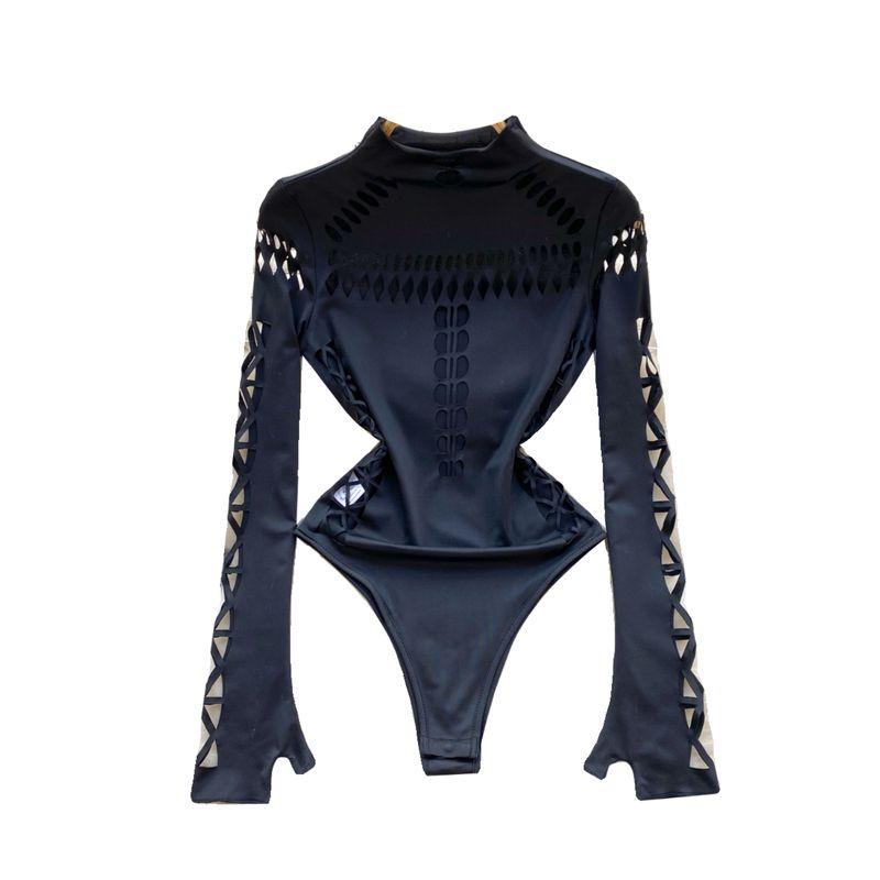 Niche Style Hollow-out Cinched Slim Looking Bottoming Shirt Spring Clothing Top