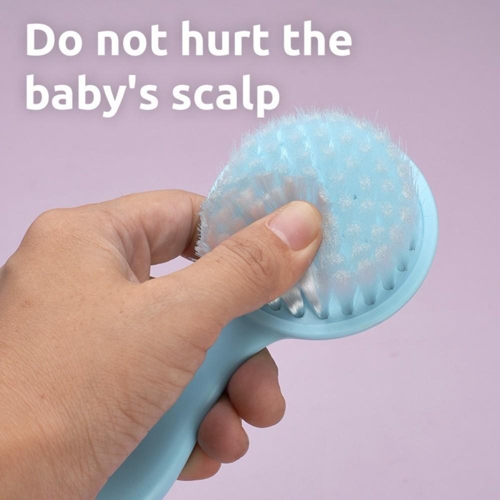 2 PCs Scalp Massage Baby Grooming Kit Plastic Newborn Hair Brush Soft Bristle Scalp Brush
