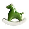 Ceramic Green Horse Figurine Tea Pet Zen Desk Decor Vintage Animal Sculpture Home Office Decor Lucky Charm Gift for Housewarming