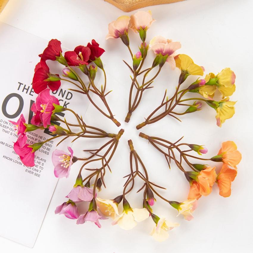 

40/80Pcs Silk Artificial Flowers Rose Hotsale Christmas Wreath Home Festival Outdoor Garden Wedding Decor Diy Gift box Scrapbook 40pcs синій
