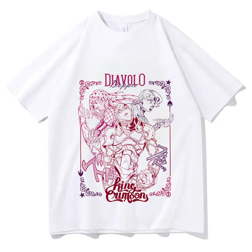 Jojo Bizarre Adventure T Shirt Teen Colorful 80s Grunge Korean Clothes T Shirt Korean Clothes University Y2k Classic Anime Tops