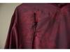 Chinese Silk Satin Dragon Print Long Shirt with Pan Kou Buttons - Purple Performance Robe