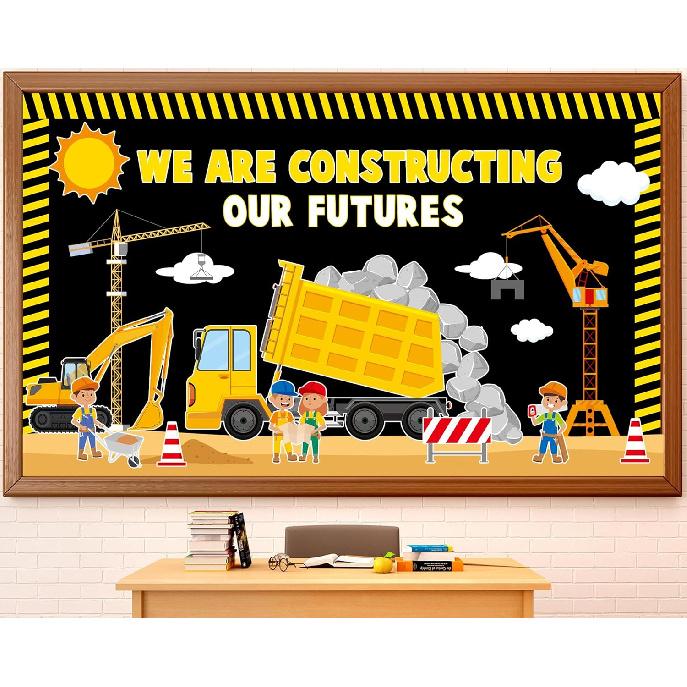 Construction Bulletin Board Back to School Construction Classroom Bulletin Board Decorations We Are Constructing Our Futures Cutouts for School