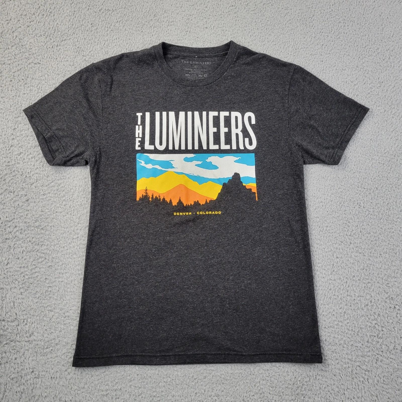 

The Lumineers 2017 Tour Shirt Mens Medium Black Polyester Blend Short Sleeve XL