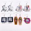 Spooky Halloween Pumpkin Ghost Witch Acrylic Earrings