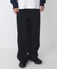 Linen-Like Semi-Balloon Denim Pants [Black]