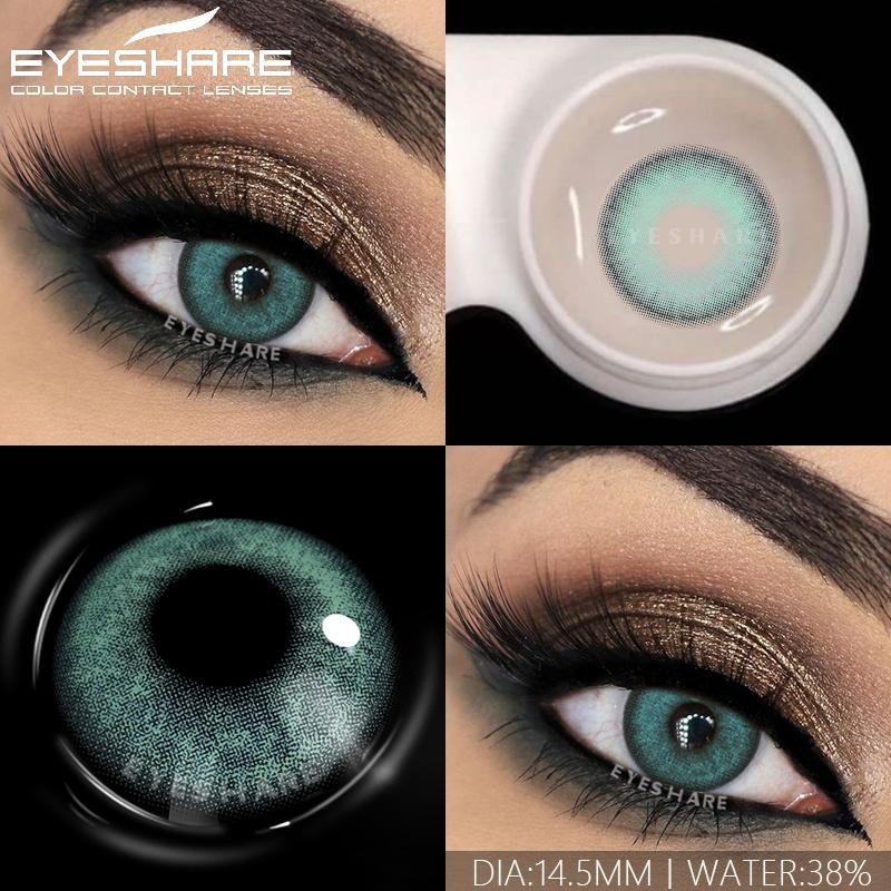 1 Par Fargede Linser for Øyne Mote Blå Øyelinser Grønne Kontakter Brune Linser Grå Pupiller Årslinser Skjønnhetssminke