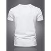 Sommer Herren 100% reine Baumwolle lässig Sport locker übergroß einfach Buchstabenmuster bedruckt Rundhals Kurzarm T-Shirt Top