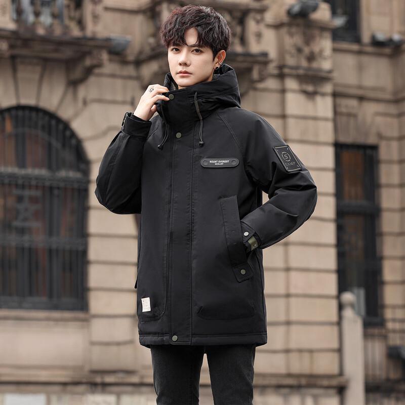 Men's Mid-Length Hooded Down Jacket