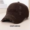 Washed Baseball Cap Embroidered Faith Cross Vintage Distressed Dad Hat Adjustable Unisex Outdoor Sun Protection