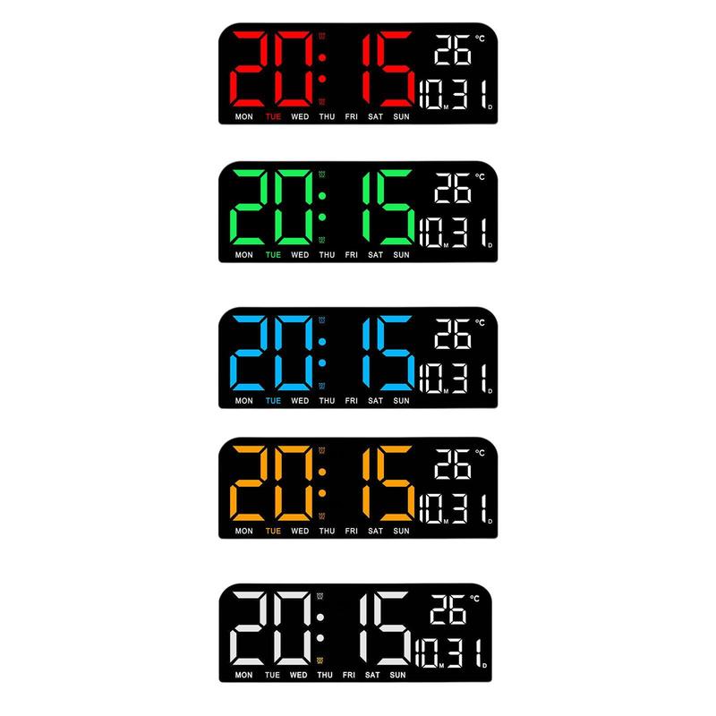 Digitals Wall Clock Modern Wall Mount Oversize LED Digital Clock Large LED Display for NightStand Office Gym Garage Home