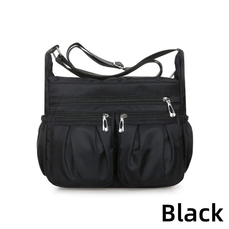 Bolso de nailon impermeable para mujer, tipo mensajero, cruzado, de gran capacidad, para viaje, informal, de alta calidad
