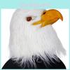 Halloween Latex White Head Eagle Mask With Open Mouth Design For Costume Parties