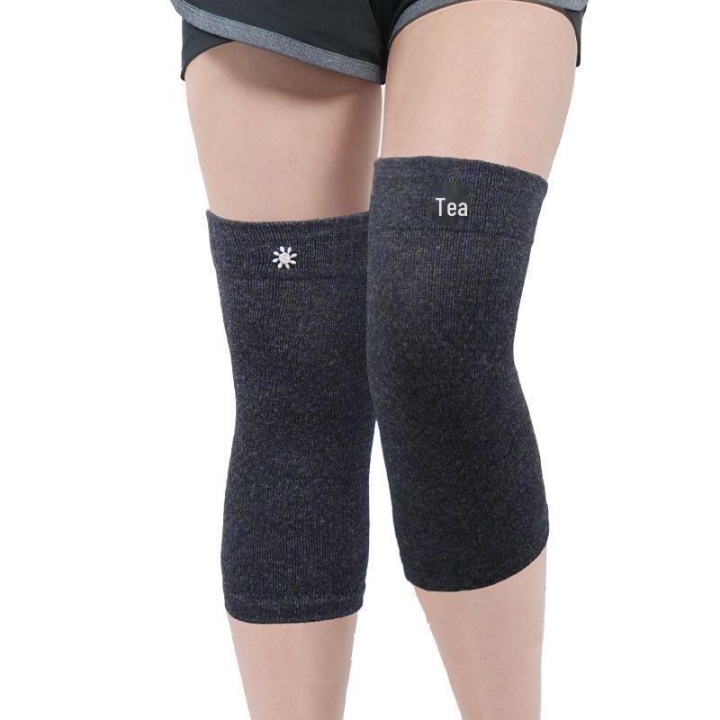 Wool Fleece Warm Knee Pads with Anti-Slip Mugwort Cashmere for Winter Cycling