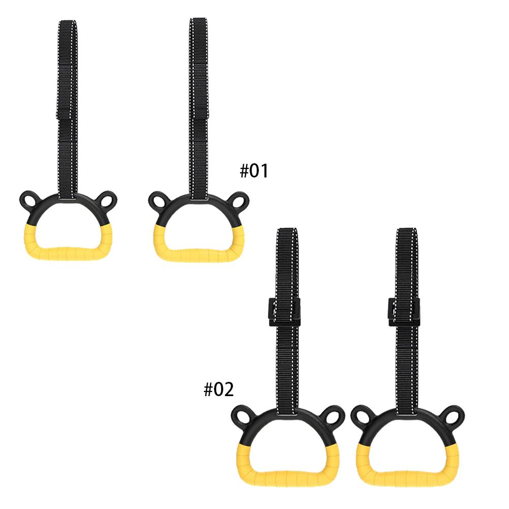 Pull Up Handle Rings with Adjustable Straps Pull Up Gym Rings Multi-Function Strength Training Equipment for Physical Training