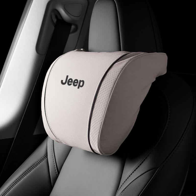 Headrests Waist Cushion Neck Pillow for Jeep Free Light Hero Compass for Wrangler Grand Cherokee Car Travel Comfort Accessories AMZ1