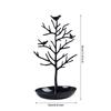 Creative Metal Bird Tree Design Jewelry Display Stand Earring Ring Bracelet Necklace Storage Rack Desktop Organizer Counter Prop