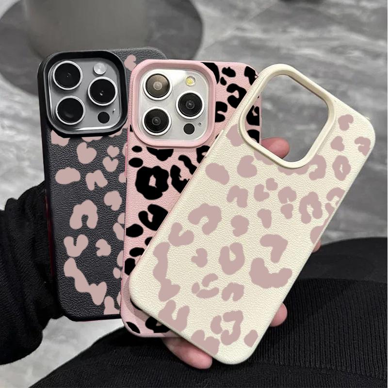 Case For POCO F7 Ultra F5 F6 M7 M6 X5 X6 X7 PRO X3 X4 GT Xiaomi 13T 14T Pro 15 Cover Luxury Cute PU Leather Leopard Print
