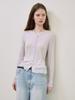LE V-Neck Ribbed Button Top (Pale Blue)