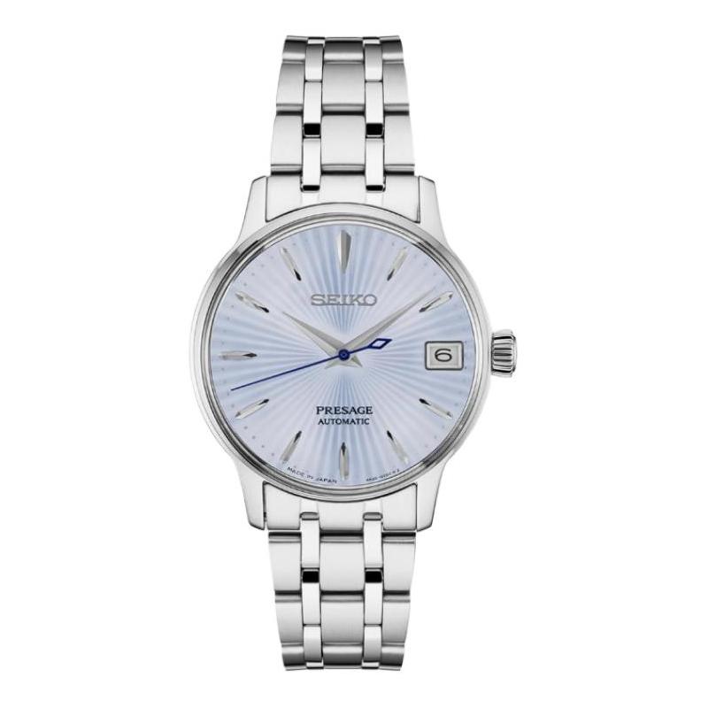 SEIKO 50 meters waterproof Quartz Steel Strap 39mm men s watch blue dial SRP841 синий